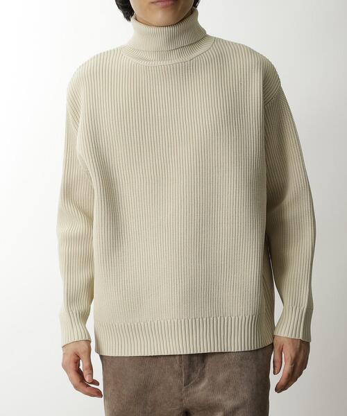 THE SHOP TK (ザ ショップ ティーケー )の「◆【洗える/軽量素材】ポリ畦タートルネックニット(ニット/セーター・メンズ・サンドベージュ/ボルドー/ブラック/オフホワイト・02/03/04)」の16枚目の写真