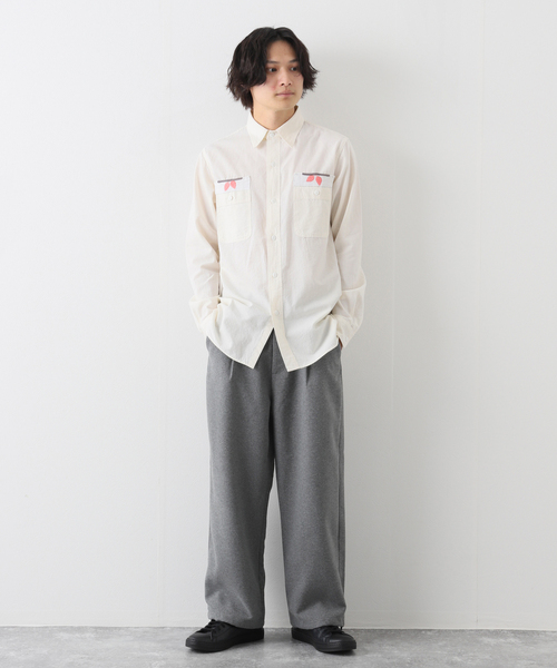 OAXACA(オアハカ)の「【OAXACA / オアハカ】 ブルーサシャツ(シャツ/ブラウス・メンズ・ホワイト系その他・LARGE/X-LARGE)」の2枚目の写真