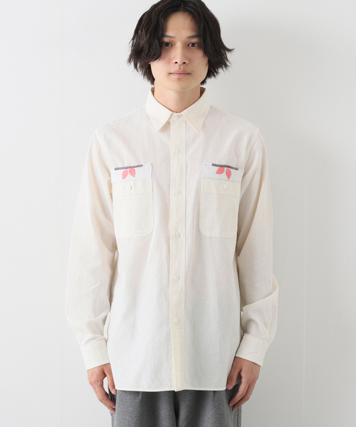 OAXACA(オアハカ)の「【OAXACA / オアハカ】 ブルーサシャツ(シャツ/ブラウス・メンズ・ホワイト系その他・LARGE/X-LARGE)」の3枚目の写真
