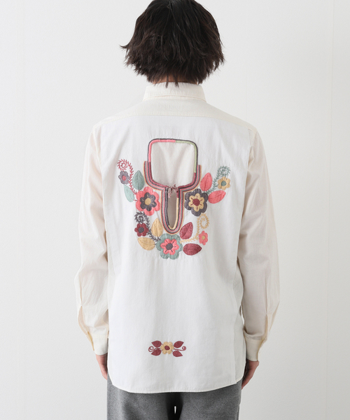 OAXACA(オアハカ)の「【OAXACA / オアハカ】 ブルーサシャツ(シャツ/ブラウス・メンズ・ホワイト系その他・LARGE/X-LARGE)」の5枚目の写真