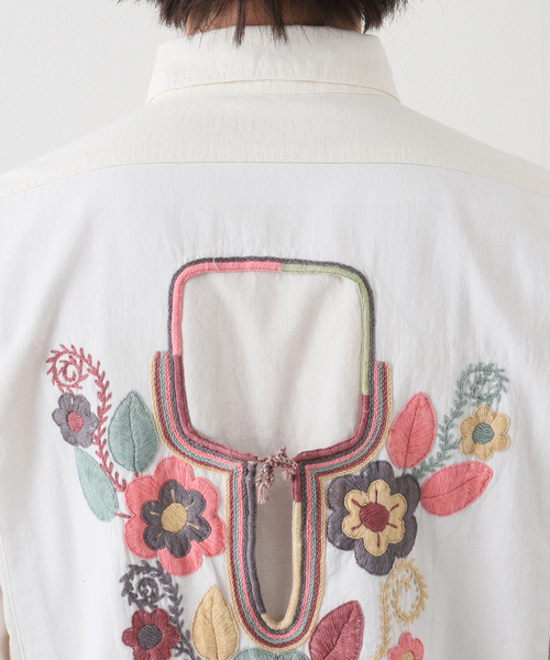OAXACA(オアハカ)の「【OAXACA / オアハカ】 ブルーサシャツ(シャツ/ブラウス・メンズ・ホワイト系その他・LARGE/X-LARGE)」の7枚目の写真