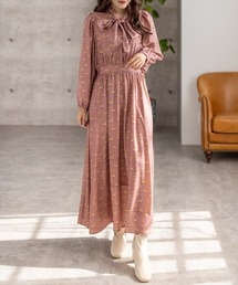 clear | 小花柄ボウタイワンピース≪2022AW新作≫(ワンピース)