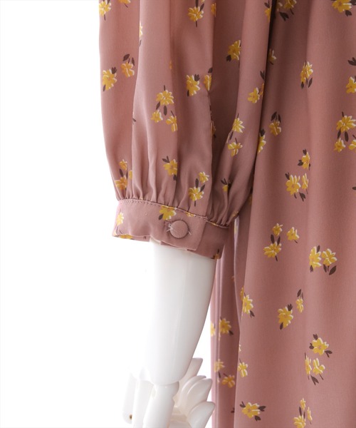 clear(クリア)の「小花柄ボウタイワンピース(ワンピース・レディース・ラベンダー/テラコッタ・F)」の9枚目の写真