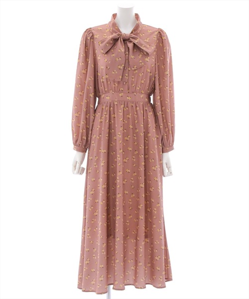 clear(クリア)の「小花柄ボウタイワンピース(ワンピース・レディース・ラベンダー/テラコッタ・F)」の12枚目の写真