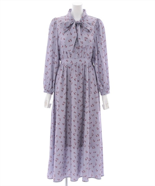 clear(クリア)の「小花柄ボウタイワンピース(ワンピース・レディース・ラベンダー/テラコッタ・F)」の13枚目の写真