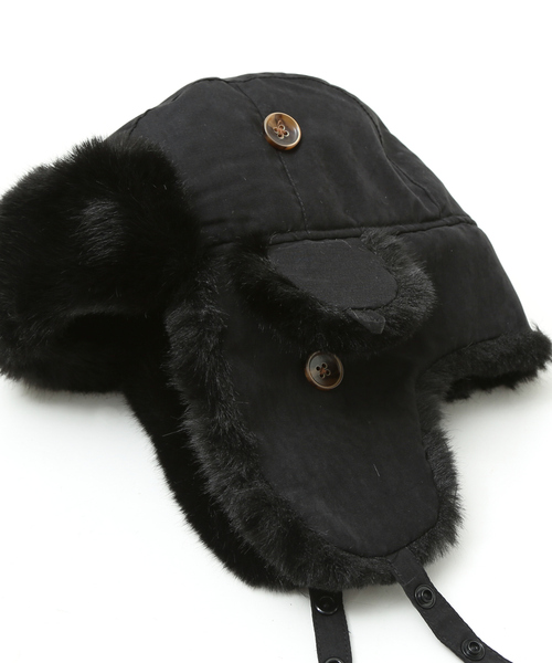 【RUBEN/ルーベン】RUS-6370FAKESUEDEFLIGHTCAP/フライトキャップパイロットキャップボア耳付帽子