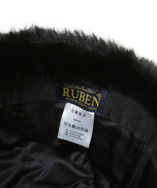 【RUBEN/ルーベン】RUS-6370FAKESUEDEFLIGHTCAP/フライトキャップパイロットキャップボア耳付帽子