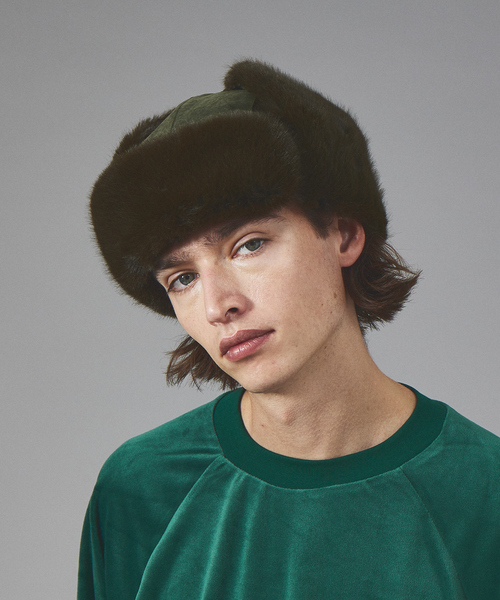 Ruben（ルーベン）の「【RUBEN/ルーベン】RUS-6370  FAKE SUEDE FLIGHT CAP/　フライトキャップ　パイロットキャップ　ボア耳付帽子（キャップ・メンズ・ベージュ/カーキ/ブラック/ベージュ系その他/グリーン系その他/ブラック系その他・フリー）」の16枚目の写真
