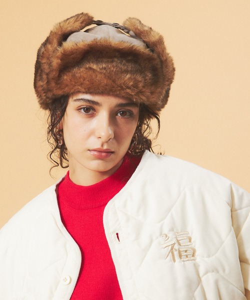 RUBEN/ルーベン】RUS-6370 FAKE SUEDE FLIGHT CAP/ フライト