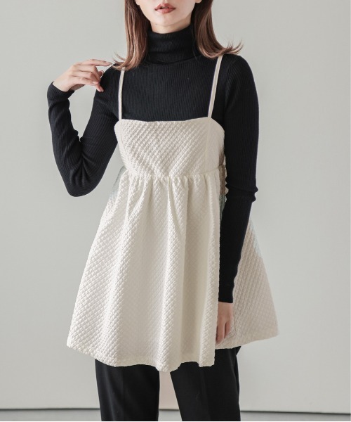 美品❗️Deuxieme Classe waffleキャミソール、ブラック クラフトスタンダードブティック CRAFT STANDARD BOUTIQUE 重ね
