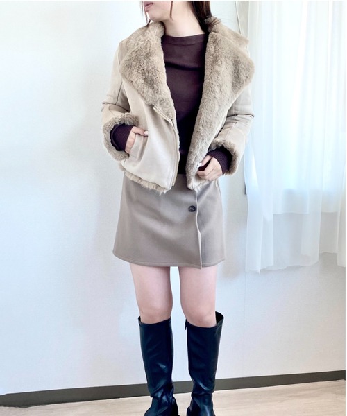 CECIL McBEE（セシルマクビー）の「フェイクスエードファーライダース