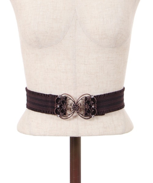 axes femme（アクシーズファム）の「立体バラクラシカルゴムベルト（ベルト・レディース・シルバー/アンティークゴールド/ピンク/ゴールド・FREE）」の10枚目の写真