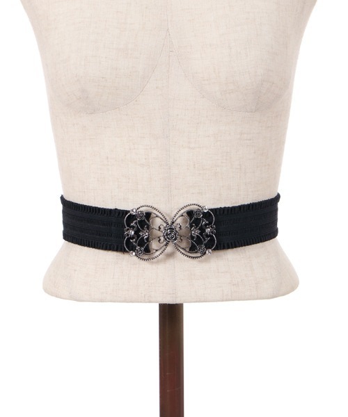 axes femme（アクシーズファム）の「立体バラクラシカルゴムベルト（ベルト・レディース・シルバー/アンティークゴールド/ピンク/ゴールド・FREE）」の18枚目の写真