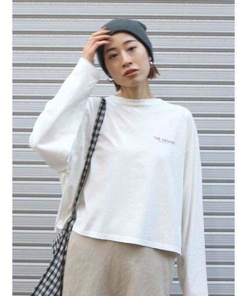 Ungrid（アングリッド）の「ツアーロゴロングスリーブTee（Tシャツ/カットソー・レディース・オレンジ/チャコールグレー/オフホワイト/ブルー・FREE）」の15枚目の写真