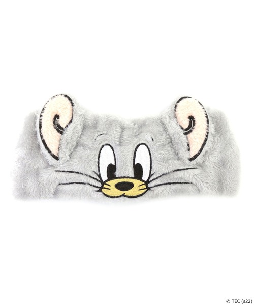 Tom＆Jerry（トムアンドジェリー）の「【公式】トムとジェリー　ポーチ付きヘアターバン TUFFY（ヘアバンド・レディース・ライトグレー・FREE）」の2枚目の写真
