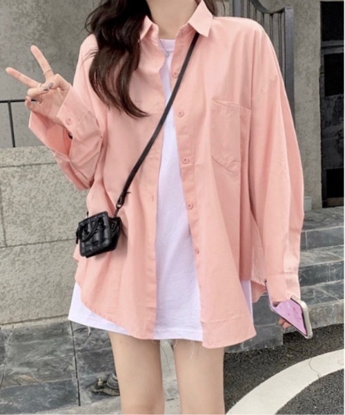 Burner(バーナー)の「【OKUOKU 0909】オーバーシルエット ベーシックシャツ oku-tops-678969190351-19(シャツ/ブラウス・レディース・C/D/A/B・FREE)」の7枚目の写真