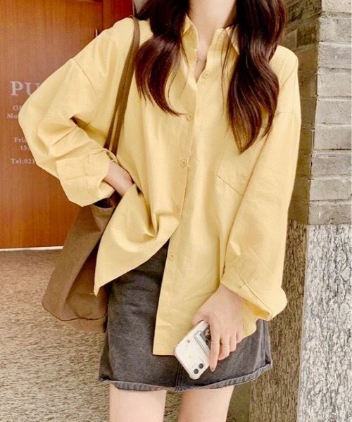 Burner(バーナー)の「【OKUOKU 0909】オーバーシルエット ベーシックシャツ oku-tops-678969190351-19(シャツ/ブラウス・レディース・C/D/A/B・FREE)」の8枚目の写真