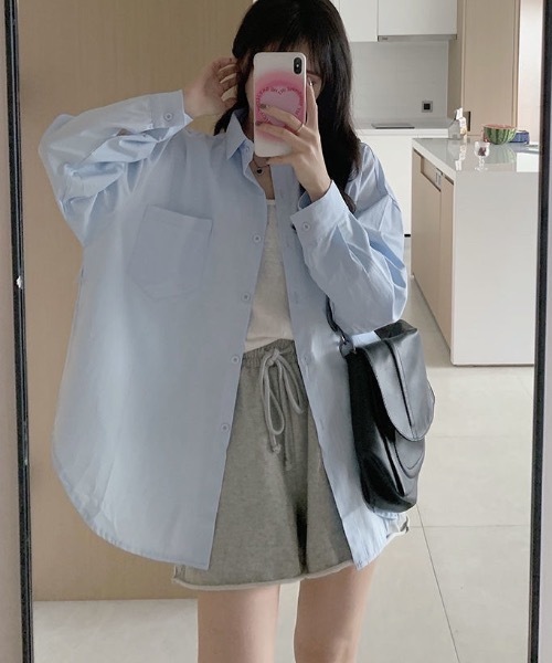 Burner(バーナー)の「【OKUOKU 0909】オーバーシルエット ベーシックシャツ oku-tops-678969190351-19(シャツ/ブラウス・レディース・C/D/A/B・FREE)」の21枚目の写真