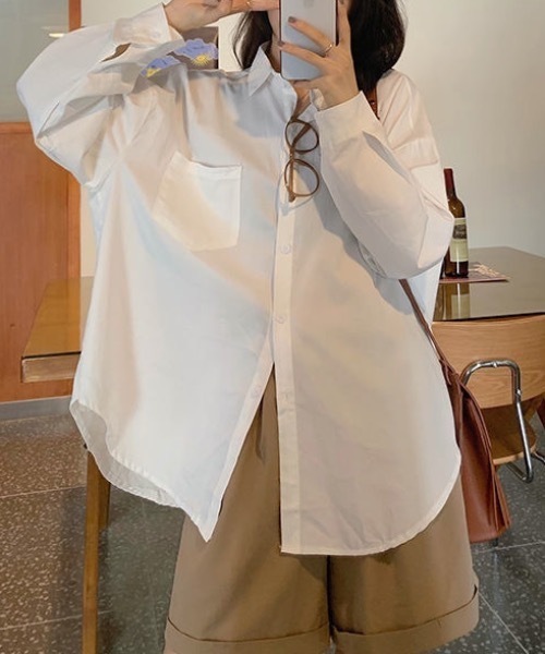 Burner(バーナー)の「【OKUOKU 0909】オーバーシルエット ベーシックシャツ oku-tops-678969190351-19(シャツ/ブラウス・レディース・C/D/A/B・FREE)」の14枚目の写真
