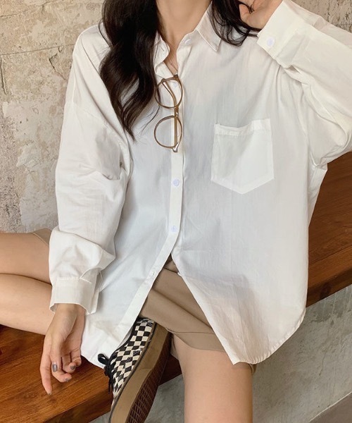 Burner(バーナー)の「【OKUOKU 0909】オーバーシルエット ベーシックシャツ oku-tops-678969190351-19(シャツ/ブラウス・レディース・C/D/A/B・FREE)」の15枚目の写真