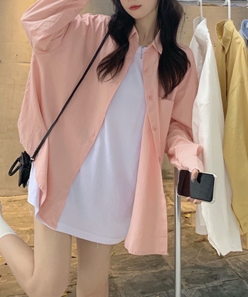 Burner(バーナー)の「【OKUOKU 0909】オーバーシルエット ベーシックシャツ oku-tops-678969190351-19(シャツ/ブラウス・レディース・C/D/A/B・FREE)」の17枚目の写真