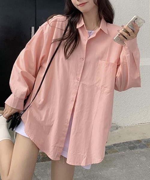 Burner(バーナー)の「【OKUOKU 0909】オーバーシルエット ベーシックシャツ oku-tops-678969190351-19(シャツ/ブラウス・レディース・C/D/A/B・FREE)」の19枚目の写真