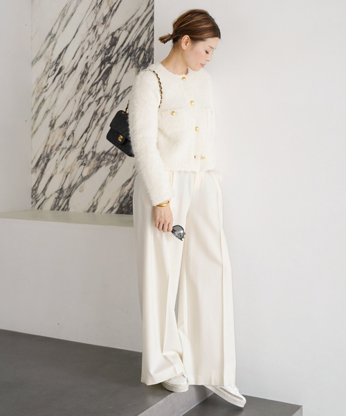 未使用、タグ付品　Deuxieme Classe タックチノワイドパンツ　34S 保障できる Deuxieme 未使用、タグ付品 Classe 34S タックチノ