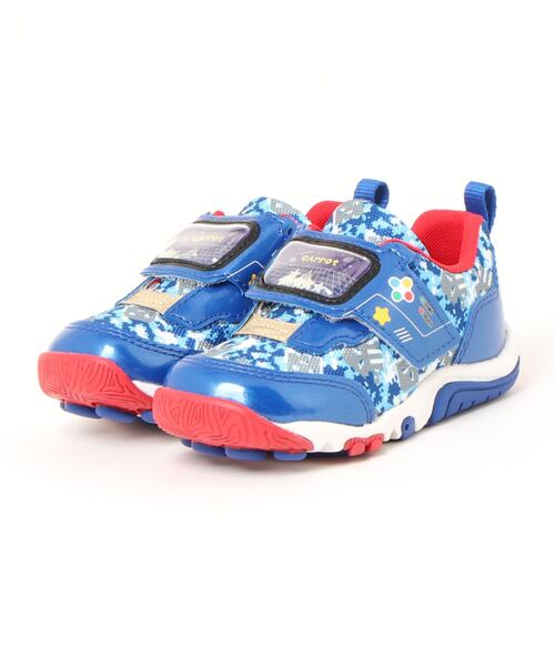 MoonStar(ムーンスター)の「《moonstar》キャロット CRC2329(スニーカー・キッズ・ブラック×パープル/ブラック×シルバー/ブルー・17.0cm/18.0cm/19.0cm/15.0cm/16.0cm)」の1枚目の写真