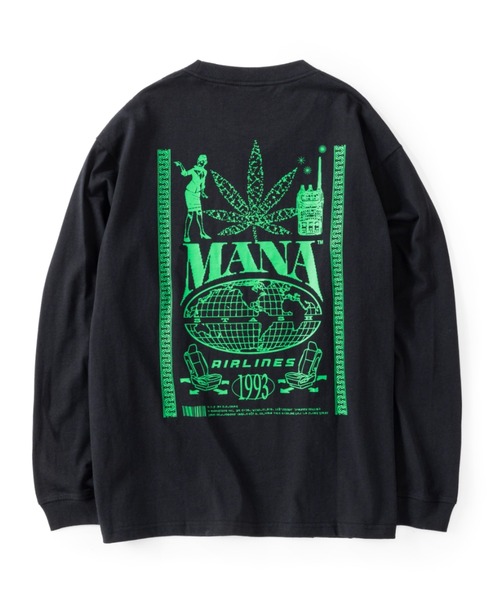 MANASTASH（マナスタッシュ）の「MANASTASH/マナスタッシュ　CiTee AIRLINES（Tシャツ/カットソー・メンズ・レモンイエロー/ブラック・M/L/XL）」の2枚目の写真