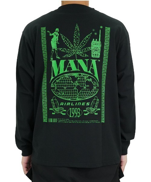 MANASTASH（マナスタッシュ）の「MANASTASH/マナスタッシュ　CiTee AIRLINES（Tシャツ/カットソー・メンズ・レモンイエロー/ブラック・M/L/XL）」の4枚目の写真