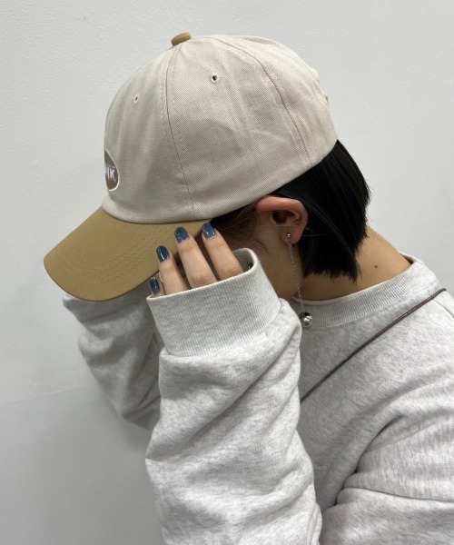 nemne store(ネンネストア)の「【nemne】配色ロゴ入りキャップ(キャップ・レディース・ベージュ/ブラック・フリー)」の7枚目の写真