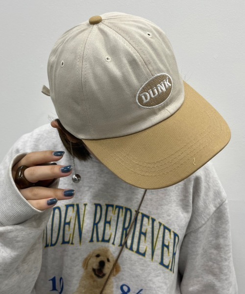 nemne store(ネンネストア)の「【nemne】配色ロゴ入りキャップ(キャップ・レディース・ベージュ/ブラック・フリー)」の6枚目の写真