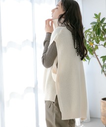 LAKOLE（ラコレ）の「片畦タートルネックニットベスト / 178408（ベスト・レディース）」