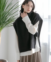 LAKOLE | 片畦タートルネックニットベスト / 178408(ベスト)