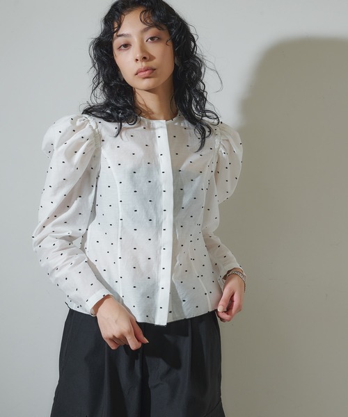 Whim Gazette（ウィムガゼット）の「【GEMINI】ドットブラウス（シャツ