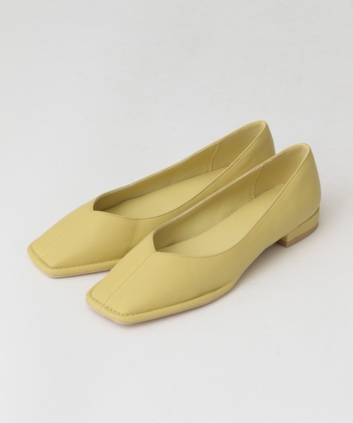 A part by（アパートバイ）の「スクエアフラットパンプス（パンプス・レディース・ライトイエロー/アイボリー/ブラック・LARGE/MEDIUM）」の7枚目の写真