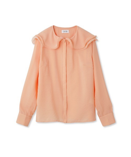 CELFORD（セルフォード）の「【HANAE　MORI×CELFORDコラボ】ペタルカラーブラウス（シャツ/ブラウス・レディース・チェック/ホワイト/オレンジ・36/38）」の2枚目の写真