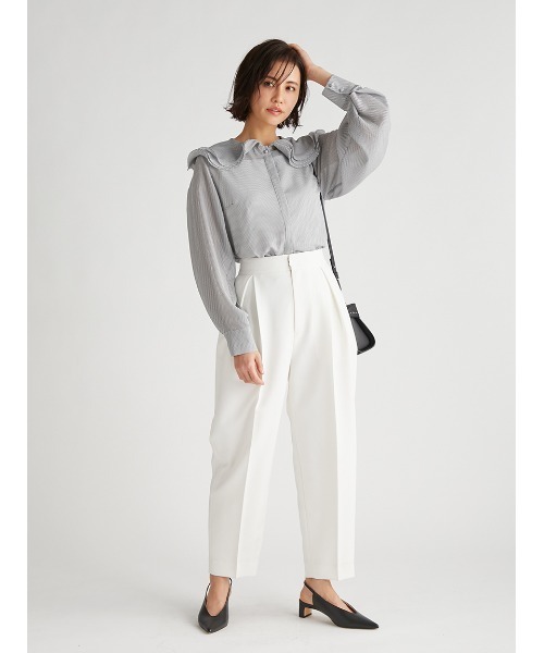 CELFORD（セルフォード）の「【HANAE　MORI×CELFORDコラボ】ペタルカラーブラウス（シャツ/ブラウス・レディース・チェック/ホワイト/オレンジ・36/38）」の18枚目の写真