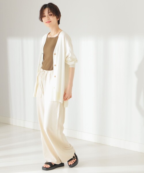 B:MING by BEAMS(ビーミングバイビームス)の「B:MING by BEAMS / シアー ビッグ カーディガン(カーディガン/ボレロ・レディース・オフホワイト/スミクロ/マスタード/ブルー系・FREE)」の6枚目の写真