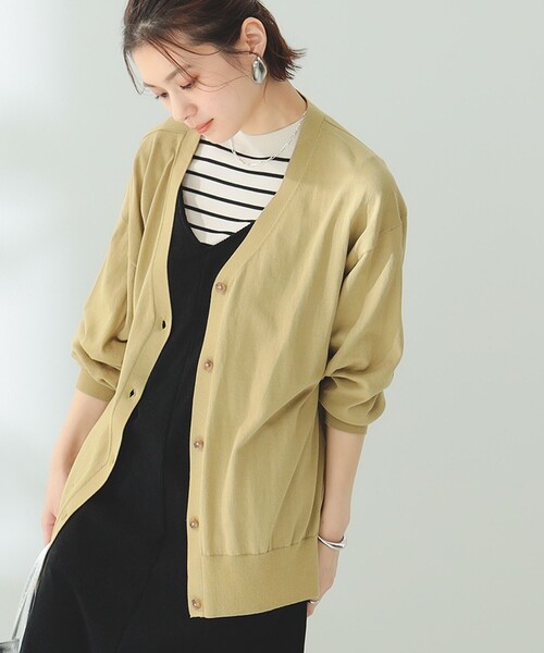 B:MING by BEAMS(ビーミングバイビームス)の「B:MING by BEAMS / シアー ビッグ カーディガン(カーディガン/ボレロ・レディース・オフホワイト/スミクロ/マスタード/ブルー系・FREE)」の20枚目の写真