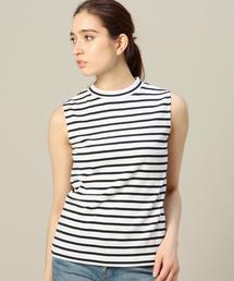 BEAUTY&YOUTH UNITED ARROWS | BYTF リブボーダーハイネックノースリーブо(Tシャツ/カットソー)