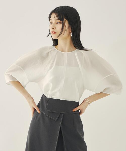 ＜EMMELREFINES＞EMランタンスリーブブラウス