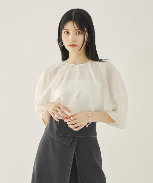 ＜EMMELREFINES＞EMランタンスリーブブラウス