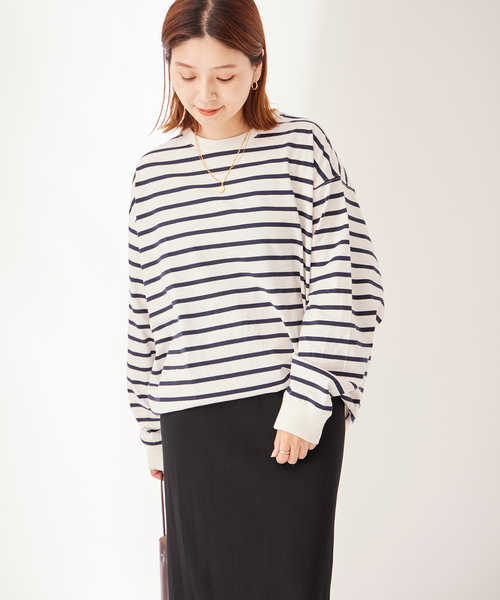 JOURNAL STANDARD（ジャーナルスタンダード）の「■《追加3》タックスウェットシャツ（Tシャツ/カットソー・レディース・ホワイト/ブラック/チャコールグレー/ピンク/ダークブルー・FREE）」の6枚目の写真