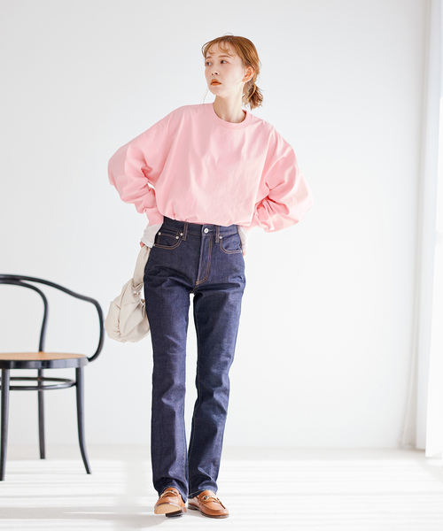 JOURNAL STANDARD（ジャーナルスタンダード）の「■《追加3》タックスウェットシャツ（Tシャツ/カットソー・レディース・ホワイト/ブラック/チャコールグレー/ピンク/ダークブルー・FREE）」の7枚目の写真