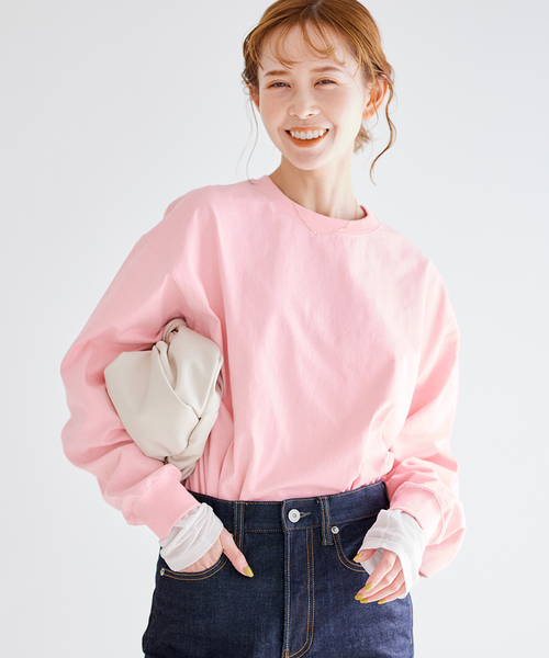 JOURNAL STANDARD（ジャーナルスタンダード）の「■《追加3》タックスウェットシャツ（Tシャツ/カットソー・レディース・ホワイト/ブラック/チャコールグレー/ピンク/ダークブルー・FREE）」の9枚目の写真