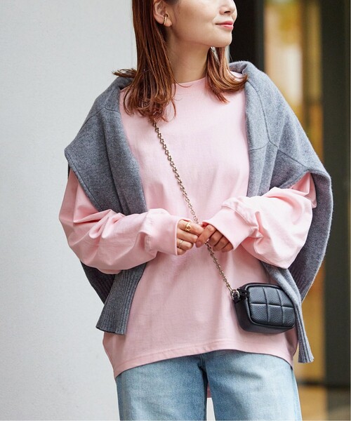 JOURNAL STANDARD（ジャーナルスタンダード）の「■《追加3》タックスウェットシャツ（Tシャツ/カットソー・レディース・ホワイト/ブラック/チャコールグレー/ピンク/ダークブルー・FREE）」の12枚目の写真