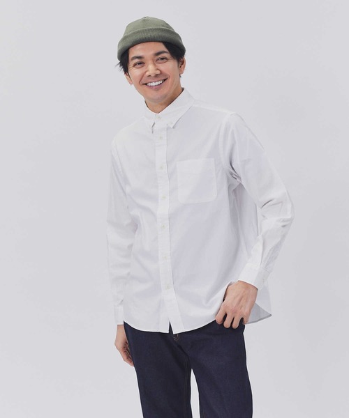 BACK NUMBER(バックナンバー)の「【BACK NUMBER】ピンオックスBDシャツ(シャツ/ブラウス・メンズ・ホワイト/ブラック/サックスブルー/ライトピンク・S/M/L/XL)」の2枚目の写真