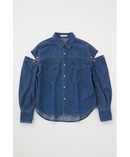 MOUSSY マウジー　CUT OUT DENIM シャツ MOUSSY（マウジー）の「CUT OUT DENIM シャツ（シャツ/ブラウス