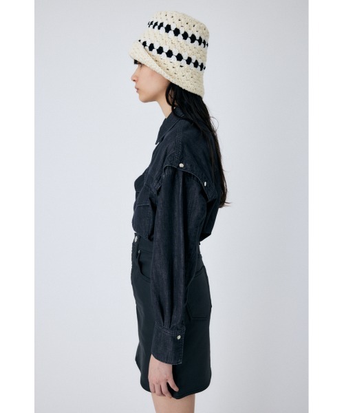 MOUSSY（マウジー）の「CUT OUT DENIM シャツ（シャツ/ブラウス